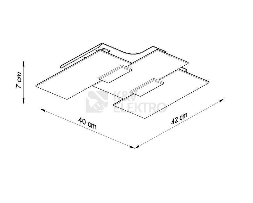 Obrázek produktu Stropní svítidlo SOLLUX Fabiano E27 2x60W bez zdroje SL.0198 3