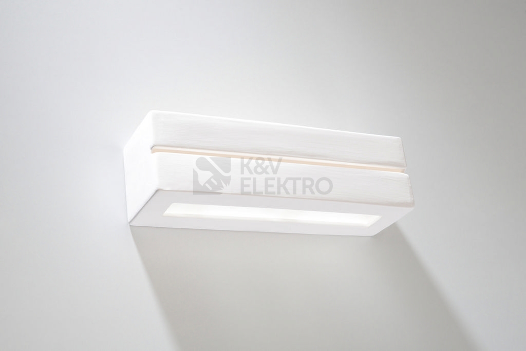 Obrázek produktu Nástěnné keramické svítidlo SOLLUX Vega line E27 1x60W bez zdroje SL.0231 bílá 1