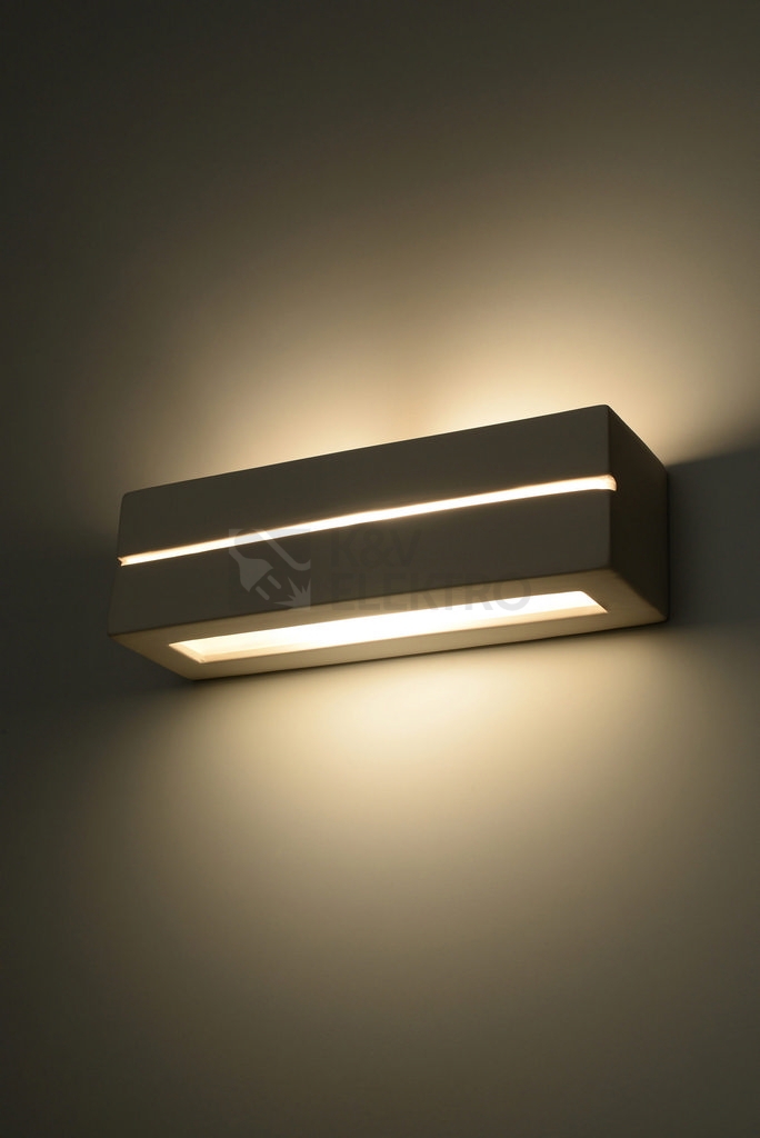 Obrázek produktu Nástěnné keramické svítidlo SOLLUX Vega line E27 1x60W bez zdroje SL.0231 bílá 2