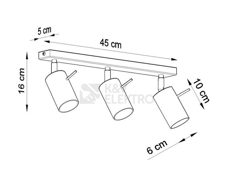 Obrázek produktu Stropní bodové svítidlo SOLLUX Ring 3 GU10 3x40W bez zdroje SL.0451 šedá 3