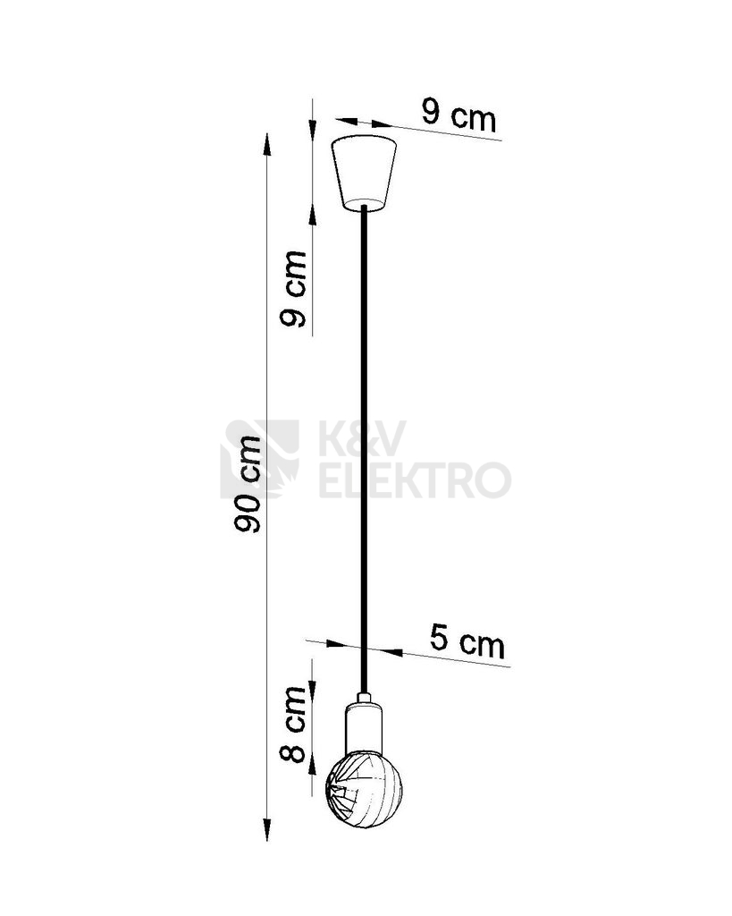 Obrázek produktu Lustr SOLLUX Diego 1 E27 1x60W bez zdroje SL.0572 černá 6