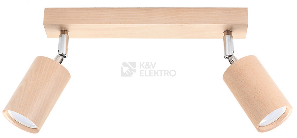 Obrázek produktu Bodové svítidlo SOLLUX Berg 2 GU10 2x40W bez zdroje SL.0702 přírodní dřevo 0