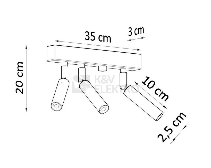 Obrázek produktu Bodové svítidlo SOLLUX Eyetech 3 G9 3x40W bez zdroje SL.0899 3