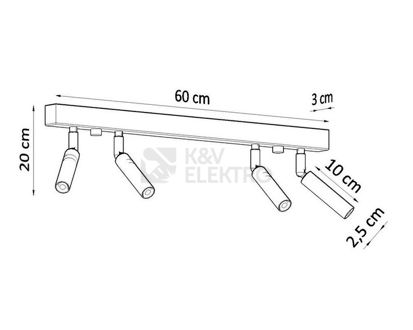 Obrázek produktu Bodové svítidlo SOLLUX Eyetech 4 G9 4x40W bez zdroje SL.0900 3