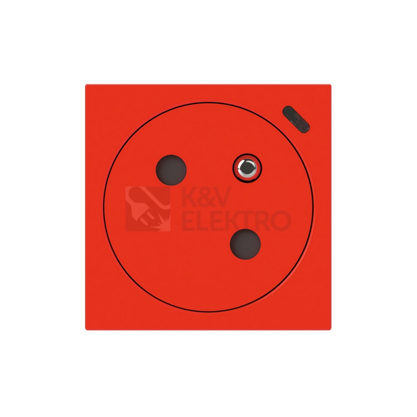 Obrázek produktu Legrand Mosaic zásuvka červená s indikátorem funkce 077128L 1