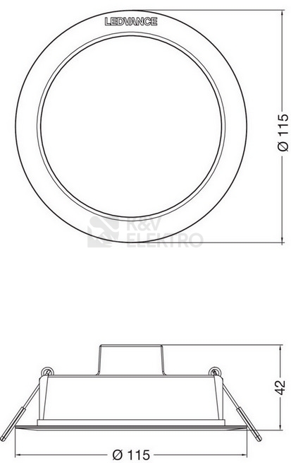 Obrázek produktu LED podhledové svítidlo LEDVANCE Downlight 115mm 8W 4000K neutrální bílá IP44 1