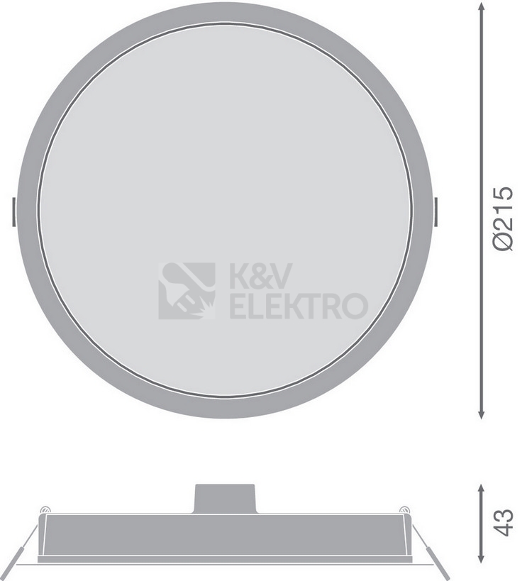 Obrázek produktu LED podhledové svítidlo LEDVANCE Downlight 215mm 24W 4000K neutrální bílá IP44 1