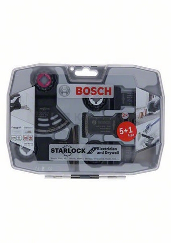 Obrázek produktu Sada pilových kotoučů Bosch Starlock 5+1 pro elektroinstalaci a práci se sádrokartonem 2.608.664.622 1
