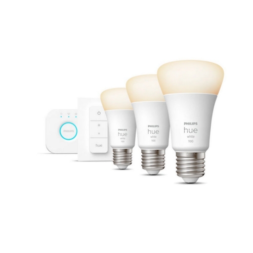 Propojovací zařízení Philips Hue BRIDGE a 3 ks LED žárovek E27 9,5W (75W) teplá bílá (2700K) stmívatelné