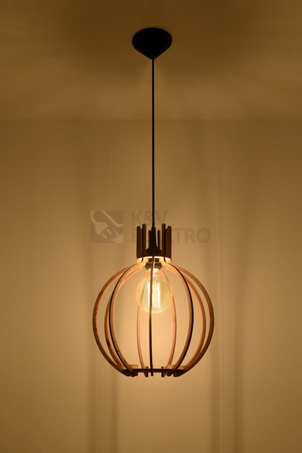 Obrázek produktu Lustr SOLLUX Arancia E27 1x60W bez zdroje SL.0391 přírodní dřevo 2