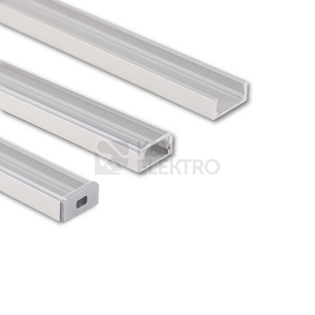 Obrázek produktu Přisazený hliníkový profil PG2 16x8mm s čirým difuzorem 1m McLED ML-761.003.74.1 0