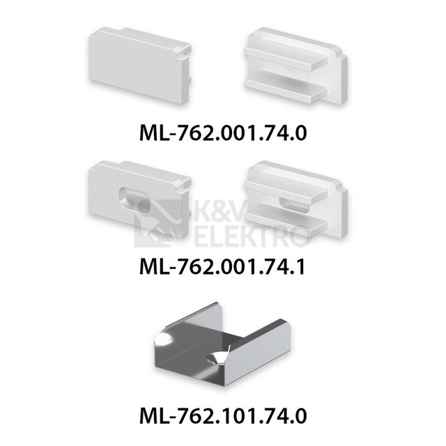 Obrázek produktu Přisazený hliníkový profil PG2 16x8mm včetně čirého difuzoru 2m McLED ML-761.003.74.2 7