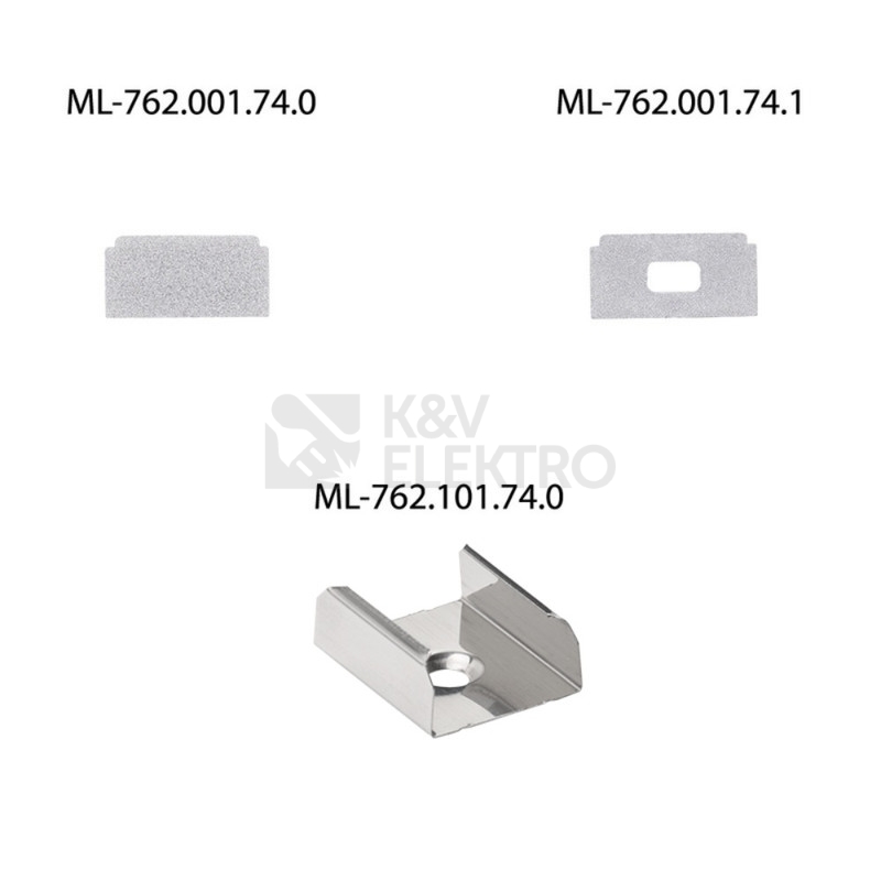 Obrázek produktu Přisazený hliníkový profil PG2 16x8mm BEZ DIFUZORU 2m McLED ML-761.101.74.2 4