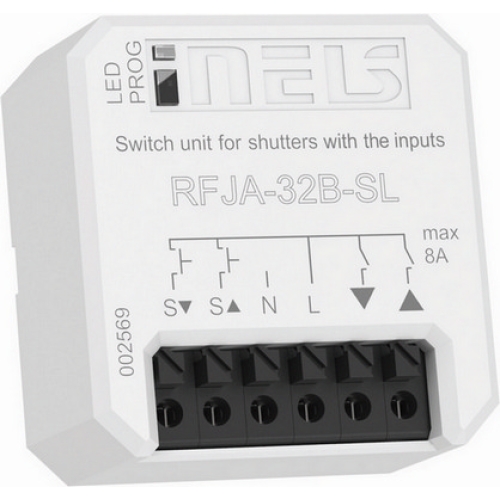 Bezdrátový přijímač pro žaluzie INELS ELKO EP RFJA-32B-SL
