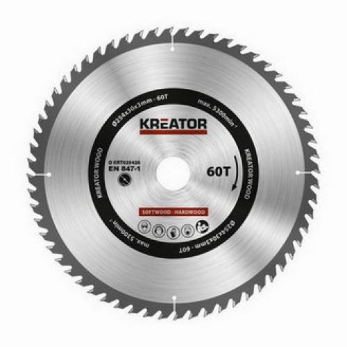 Pilový kotouč na dřevo 254mm 60T KREATOR KRT020428