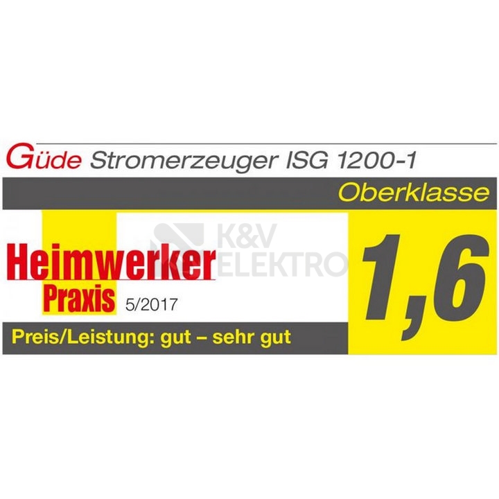 Obrázek produktu Elektrocentrála invertorový generátor Güde ISG 1200-1 40719 1kW 1x230V + 1x12V 6