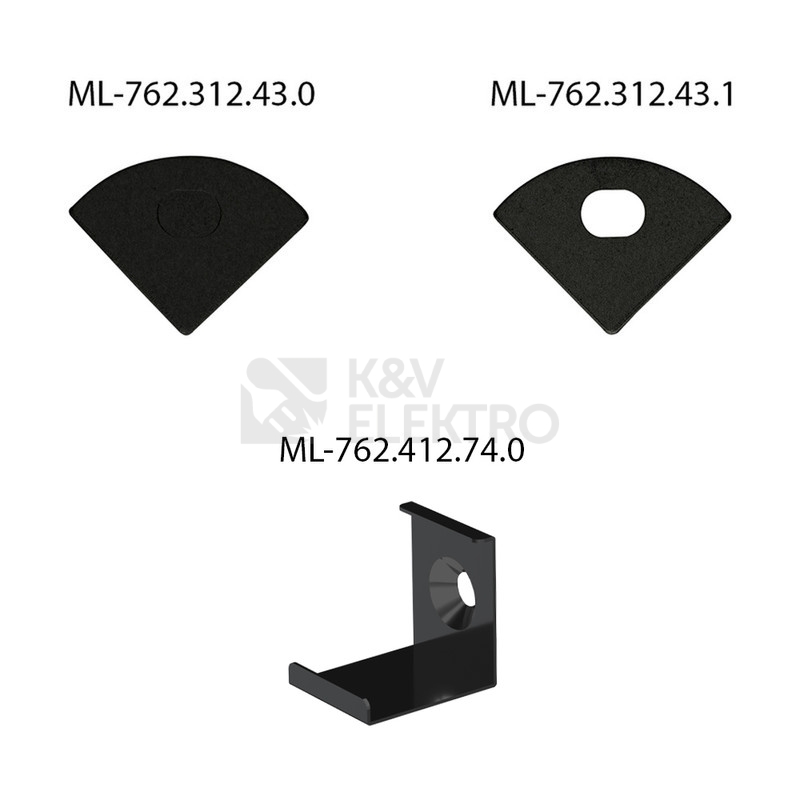 Obrázek produktu Rohový hliníkový profil černý McLED RS2 16x16mm s černým diruzorem 1m ML-761.312.43.1 6