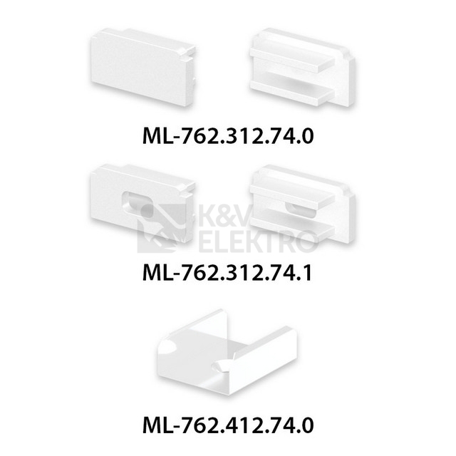 Obrázek produktu Přisazený hliníkový profil bílý PG2 16x8mm s mléčným difuzorem 2m McLED ML-761.312.74.2 7