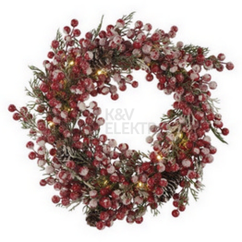 VANOC. VENEC 20LED XMAS WREATH DECO 2AA