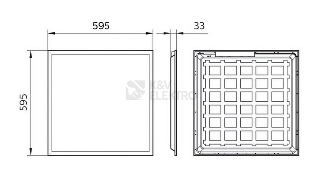 Obrázek produktu LED panel PILA RC007B LED40S/840 PSU I W60L60 NOC 40W 4000lm 4000K neutrální bílá 1