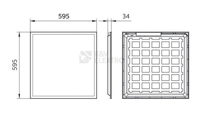 Obrázek produktu LED panel PILA RC007B LED40S/840 PSU I W60L60 OC UGR<19 40W 4000lm 4000K neutrální bílá 1