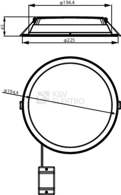 Obrázek produktu Podhledové LED svítidlo Philips DN065B G4 LED20/840 19W průměr 200mm 4000K neutrální bílá 1