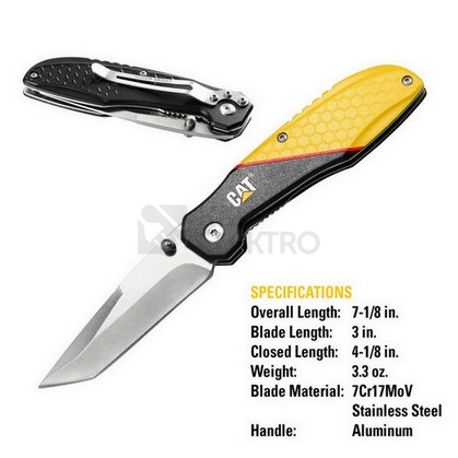 Obrázek produktu Zavírací nůž s nerezovou Tanto čepelí CATERPILLAR 980047 2