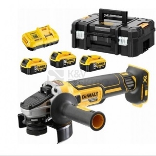 Obrázek produktu Aku úhlová bruska 125mm DeWALT DCG405P3 18V 3x5Ah 0