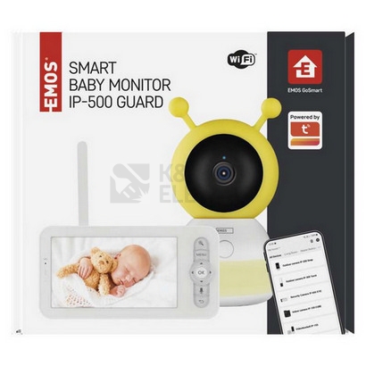 Obrázek produktu GoSmart otočná dětská chůvička IP-500 GUARD s monitorem a wifi EMOS H4052 1