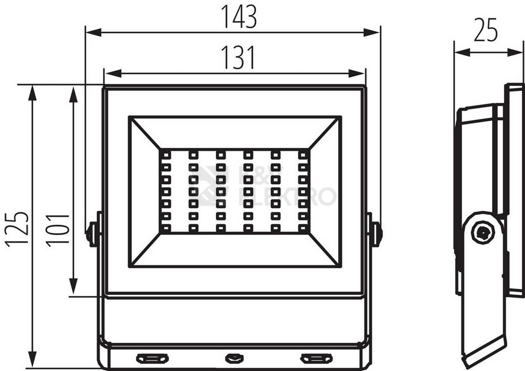 Obrázek produktu LED reflektor Kanlux Miledo GRUN NV LED-30-B 30W neutrální bílá 31392 5