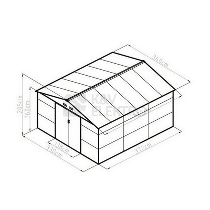 Obrázek produktu Zahradní domek G21 GAH 1300 - 340x382cm hnědý 63900584 5