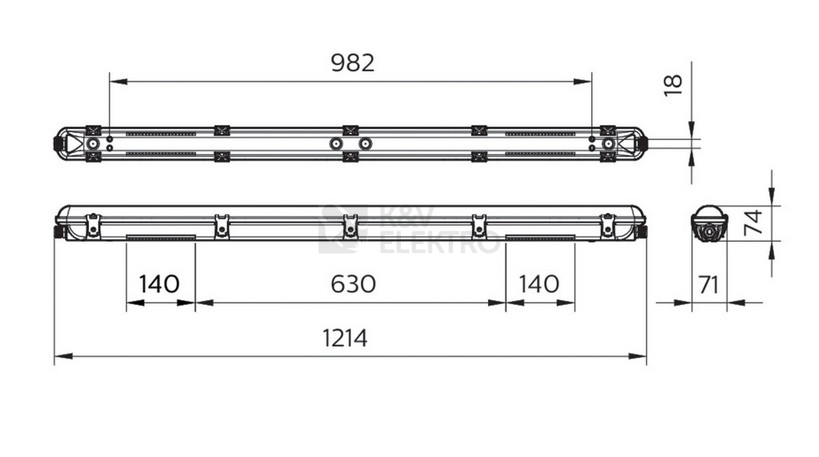 Obrázek produktu LED zářivka Philips Ledinaire WT065C LED48S/840 PSU L1200 4000K IP65 2900/4800lm 23/42W 1