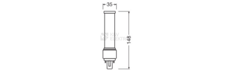 Obrázek produktu LED žárovka G24d-2 LEDVANCE PLC Dulux D 7W (18W) teplá bílá (3000K) 2