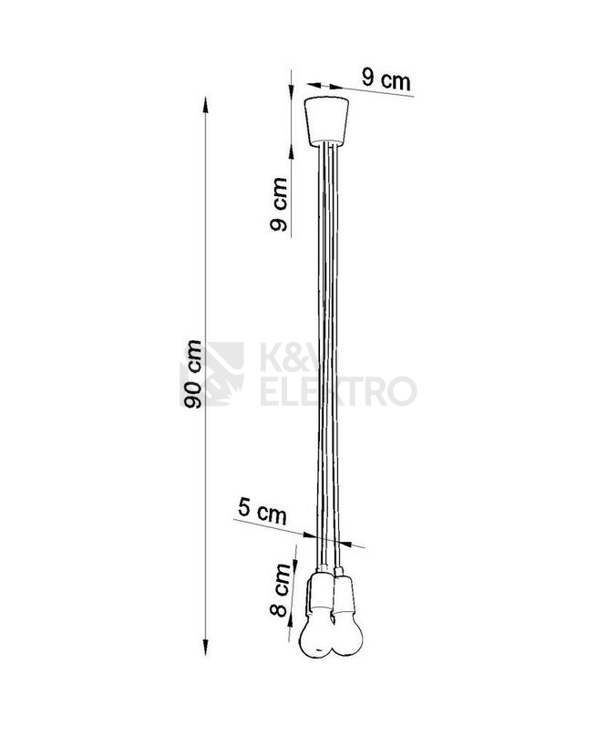 Obrázek produktu Závěsné svítidlo SOLLUX Diego 3 E27 3x60W bez zdroje PVC šedá SL.0576 6