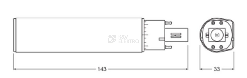 Obrázek produktu LED žárovka G24q-2 LEDVANCE CFLni 7W (18W) teplá bílá (3000K) 2