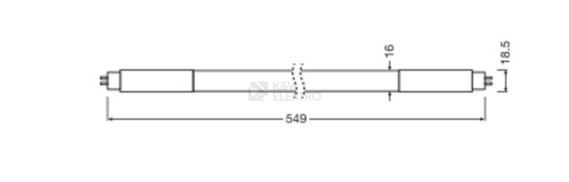 Obrázek produktu LED trubice zářivka LEDVANCE SubstiTUBE T5 AC (pouze 230V) 60cm HE G5 8W (14W) 3000K 2