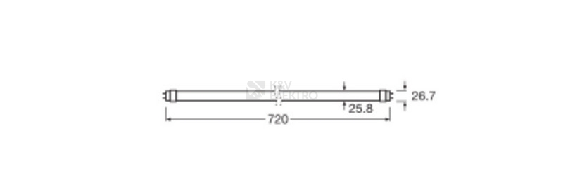 Obrázek produktu LED trubice zářivka LEDVANCE SubstiTUBE Value T8 EM/230V 72cm 7W (16W) 6500K 3