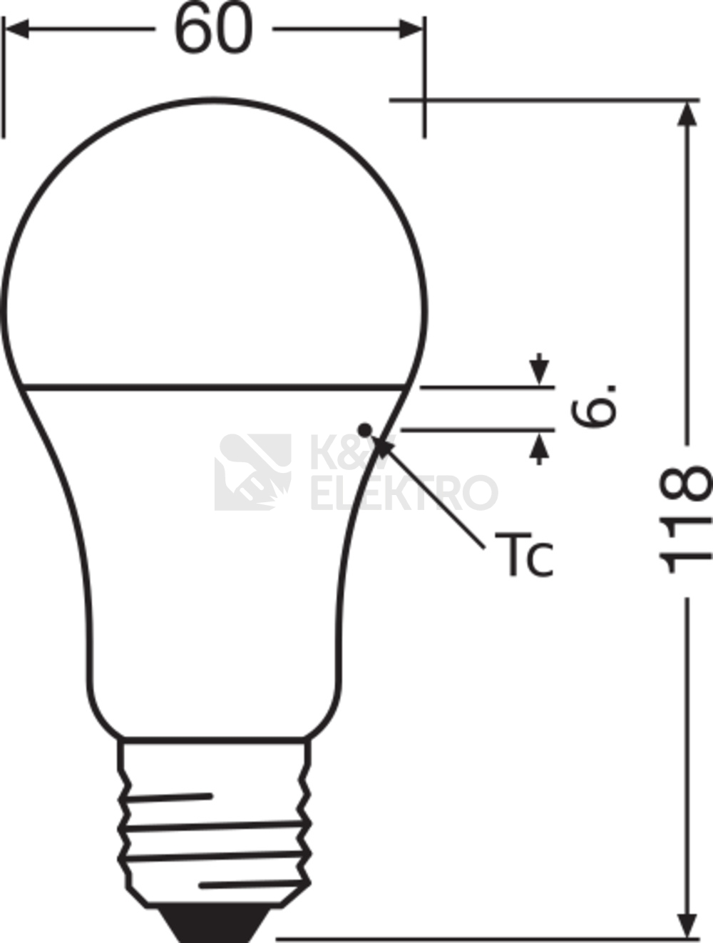 Obrázek produktu LED žárovka E27 LEDVANCE CL A FR 13W (100W) teplá bílá (2700K) 2