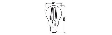 Obrázek produktu LED žárovka E27 LEDVANCE Filament CL A FIL 11W (100W) teplá bílá (2700K) 2