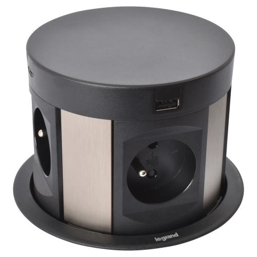 Výsuvný sloupek Legrand Incara Tower 120 4zásuvky + USB A+C 654980