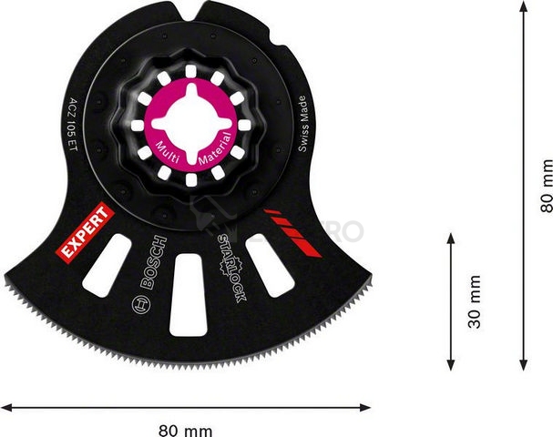 Obrázek produktu Pilový kotouč Bosch ACZ 105 ET EXPERT MultiMaterial Segment 105mm pro oscilační brusky 2.608.664.208 15