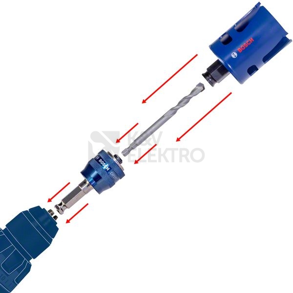 Obrázek produktu Středicí vrták Bosch EXPERT Power Change Plus TCT 8,5x105mm 2.608.900.529 1