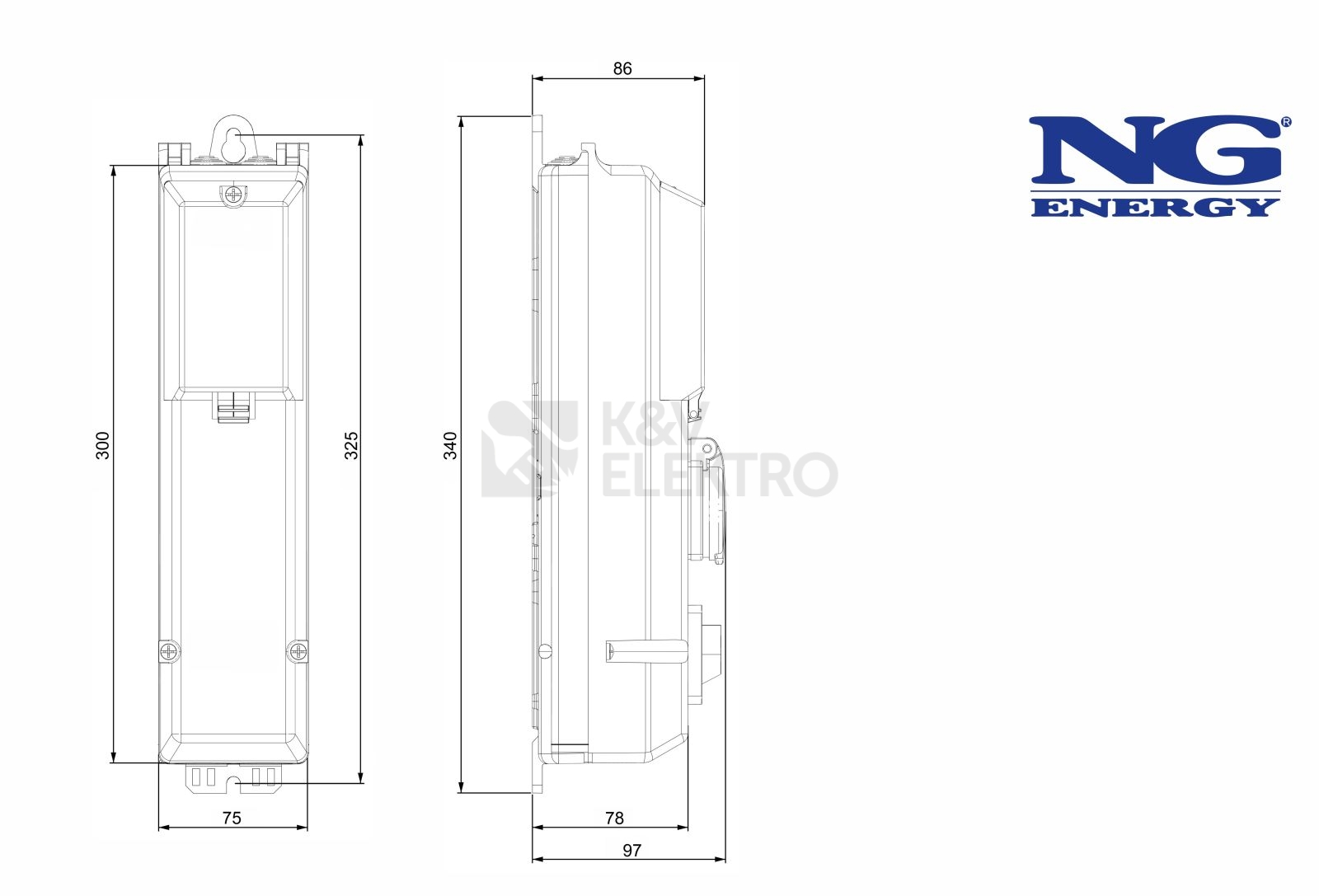 Obrázek produktu Zásuvková skříň nástěnná RK 31 6146.01 nejištěná s chráničem 5