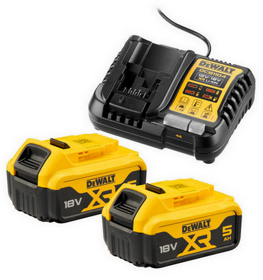 Nabíječka + akumulátory 2x 18V 5Ah DeWALT DCB1104P2