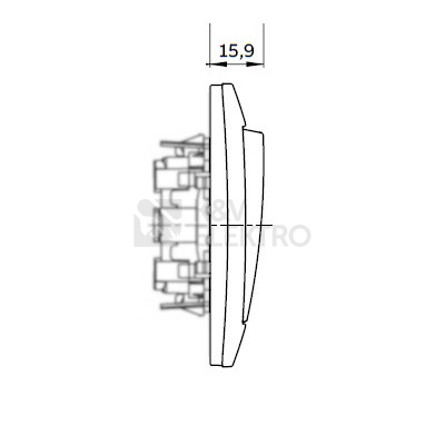 Obrázek produktu ABB Zoni kryt vypínače bílá 3559T-A00651 500 (2CHT590651A4500) 1