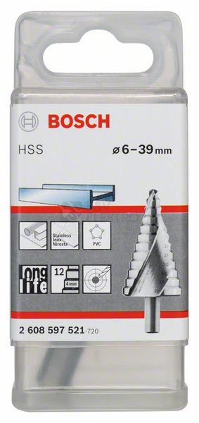 Obrázek produktu Stupňovitý vrták HSS 6-39mm Bosch 2.608.597.521 0