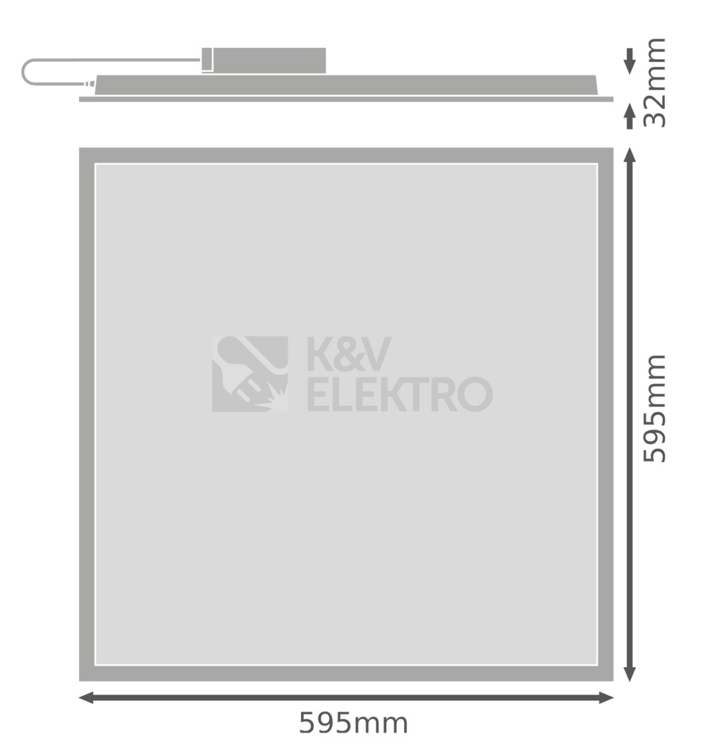 Obrázek produktu LED panel LEDVANCE ECO HLO Backlite 600x600mm 40W/4000K neutrální bílá UGR<19 1