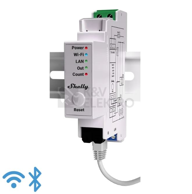 Obrázek produktu Měřič a monitor spotřeby elektrické energie WiFi/Bluetooth/LAN Shelly Pro EM50 0