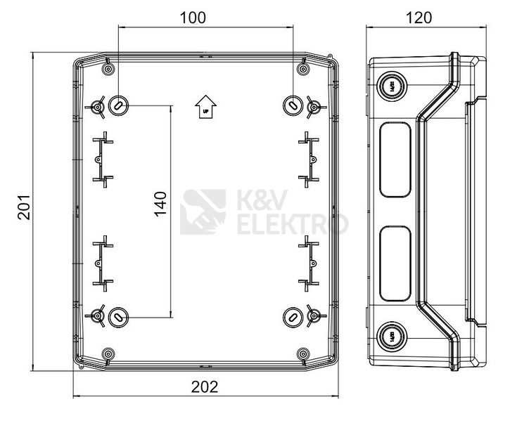 Obrázek produktu  Fotovoltaický rozvaděč jeden string N.G. FVE 51 6647.01 16A IP65 3