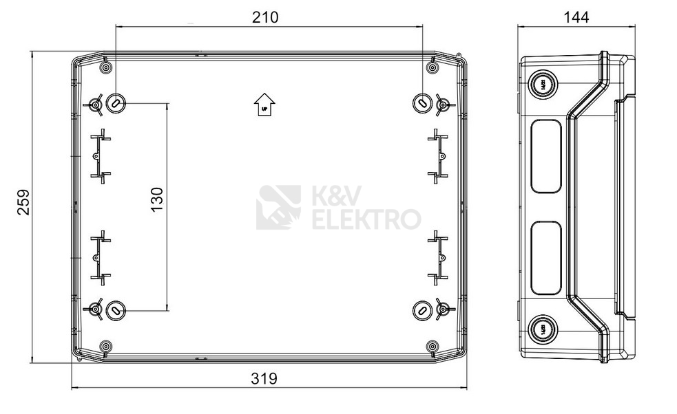 Obrázek produktu  Fotovoltaický rozvaděč dva stringy N.G. FVE 51 6648.01 16A IP65 3